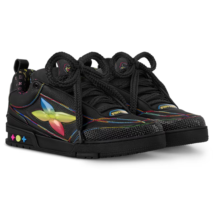Louis Vuitton LV Skate Sneaker ‘Black Rainbow Monogram Flower’