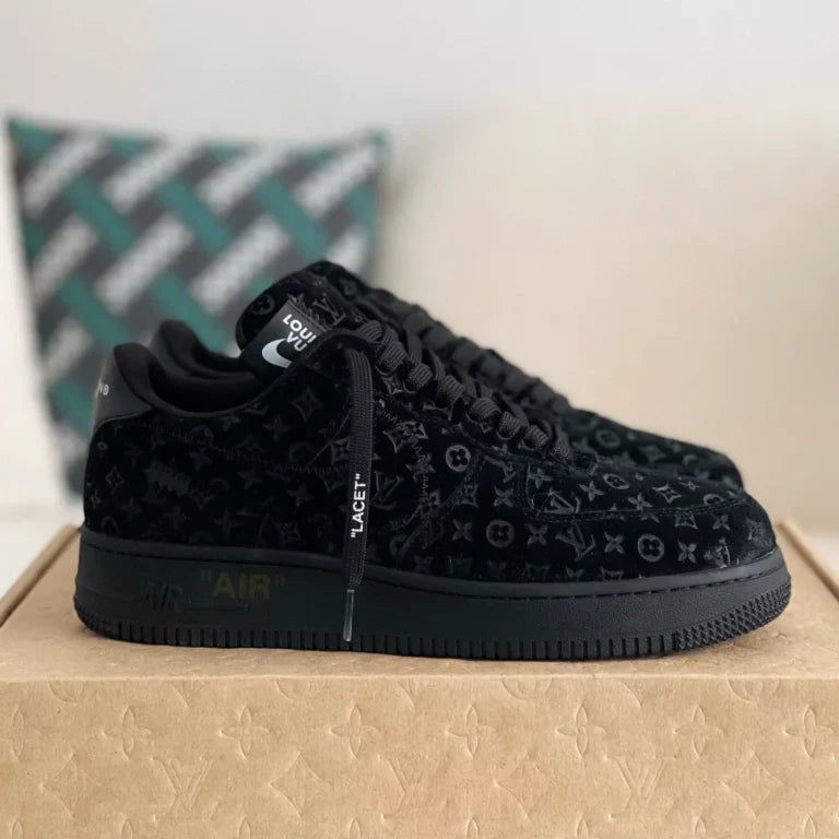 Louis Vuitton x Nike Air Force 1 Low 'Triple Black'