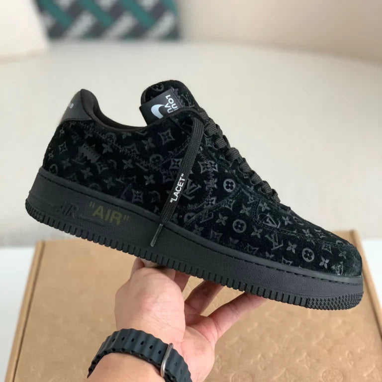 Louis Vuitton x Nike Air Force 1 Low 'Triple Black'