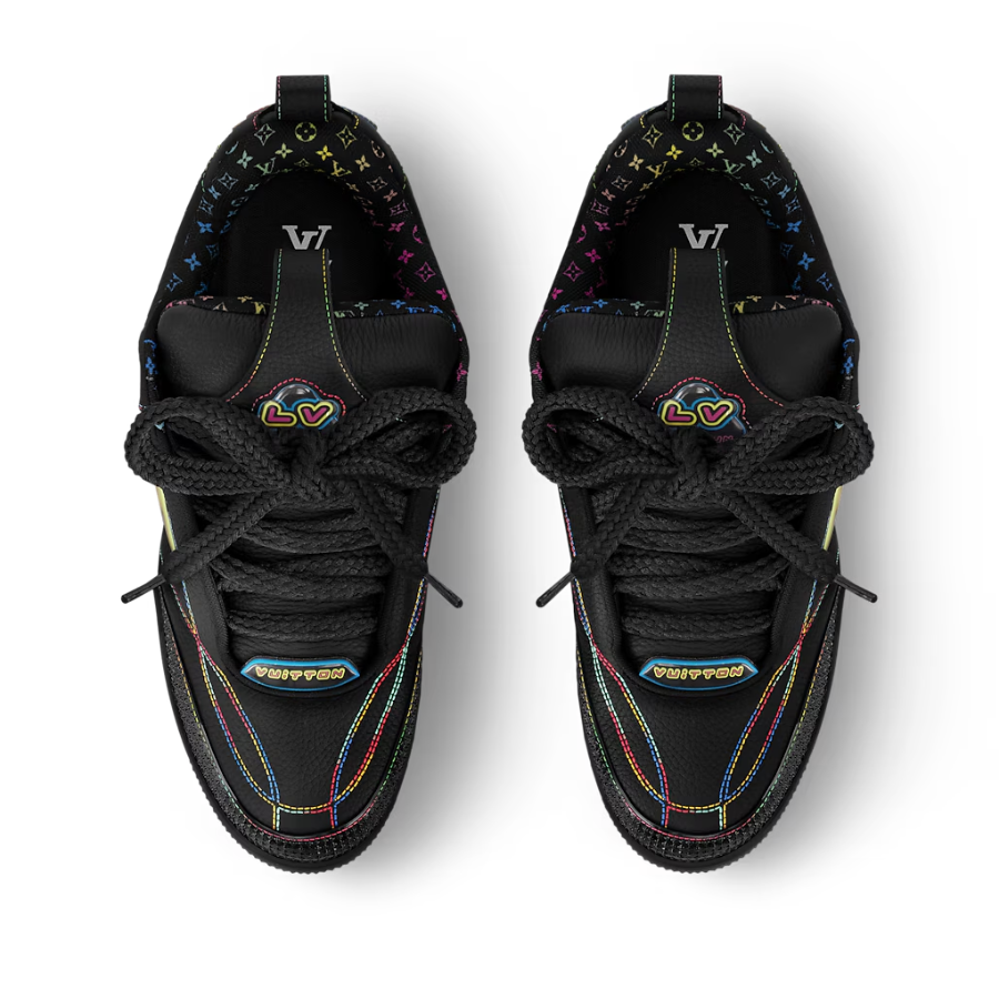 Louis Vuitton LV Skate Sneaker ‘Black Rainbow Monogram Flower’
