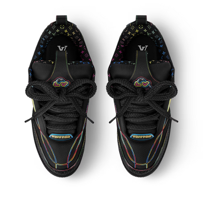 Louis Vuitton LV Skate Sneaker ‘Black Rainbow Monogram Flower’