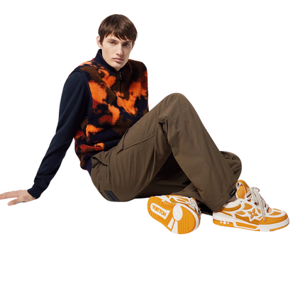 Louis Vuitton LV Skate Sneaker ‘White/Orange Monogram Flower’