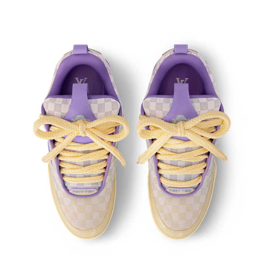 Louis Vuitton LV Skate Sneaker ‘Damier Pastel Yellow/Purple’