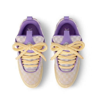 Louis Vuitton LV Skate Sneaker ‘Damier Pastel Yellow/Purple’