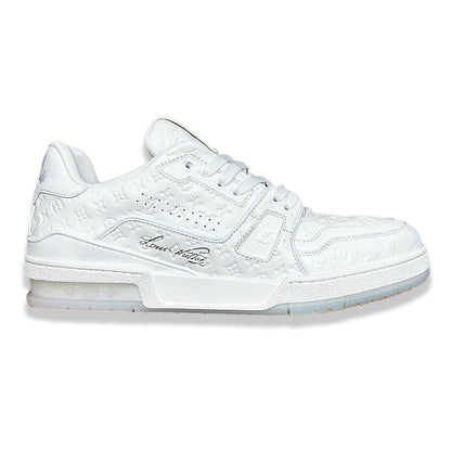 Louis Vuitton LV Trainer Sneaker – Triple White Monogram Embossed Edition