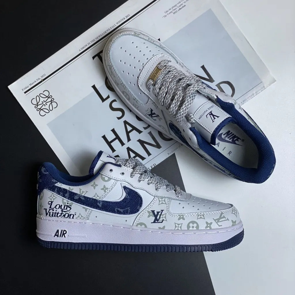 Louis Vuitton x Nike Air Force 1 07 Low 'White Blue'