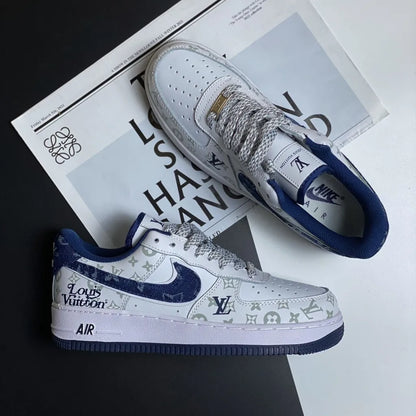 Louis Vuitton x Nike Air Force 1 07 Low 'White Blue'