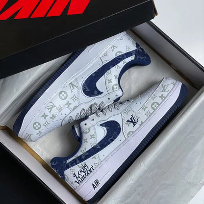 Louis Vuitton x Nike Air Force 1 07 Low 'White Blue'