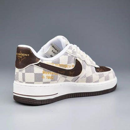Louis Vuitton x Off-White x Nike AF1 Damier Heat Check (Custom)
