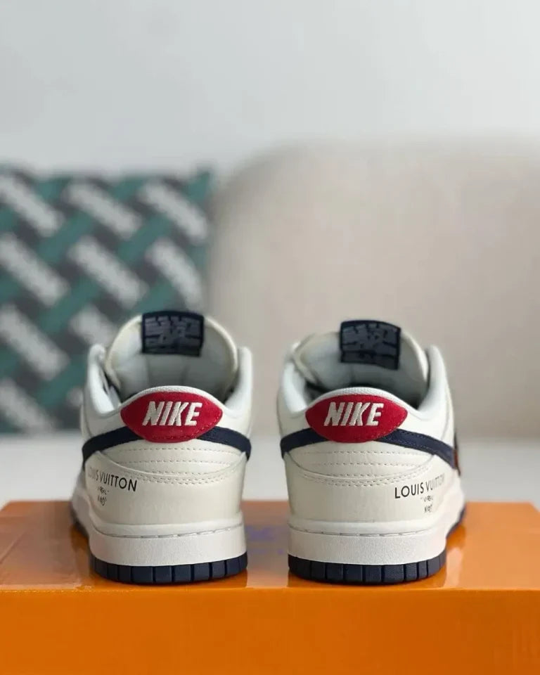Louis Vuitton x Nike Air Jordan 1 Low 'Deep Blue' (Dunk Low Custom)