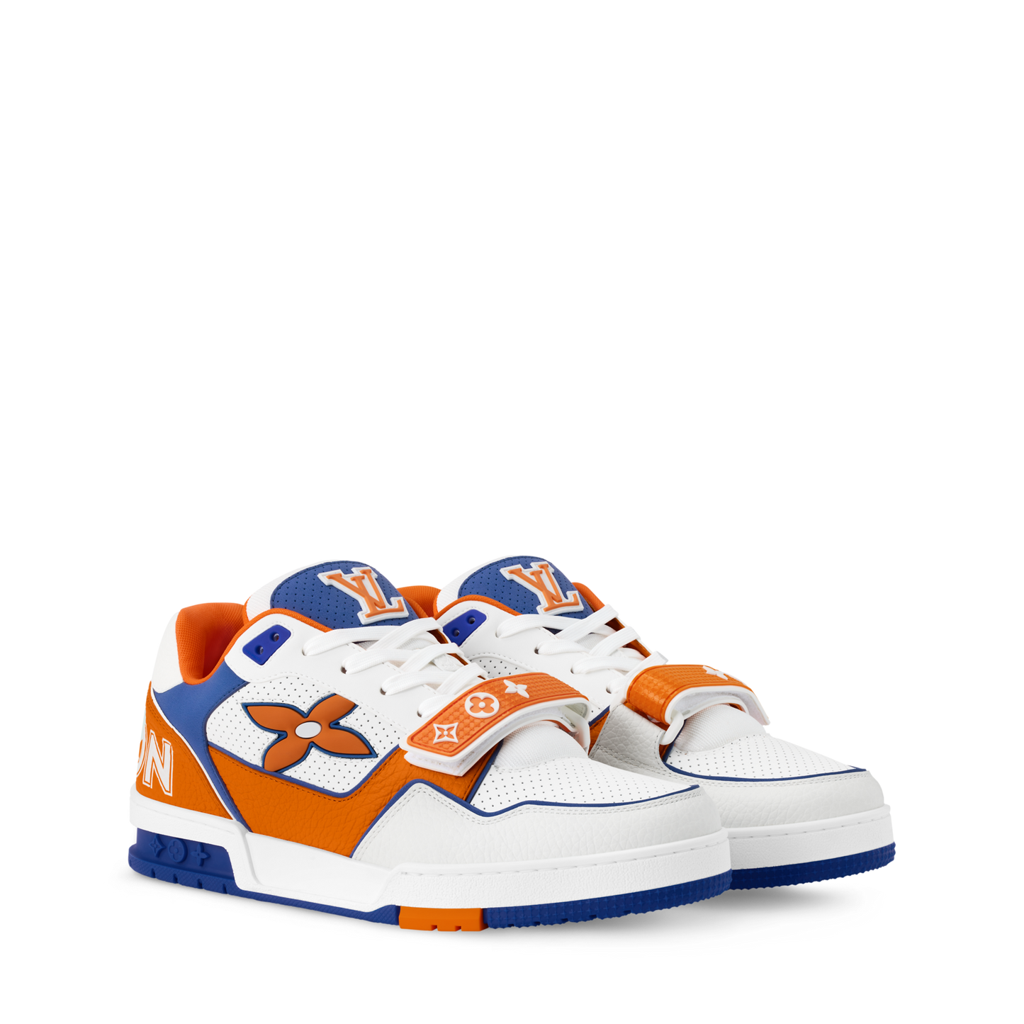 Louis Vuitton LV Trainer Orange Velcro Strap Sneaker