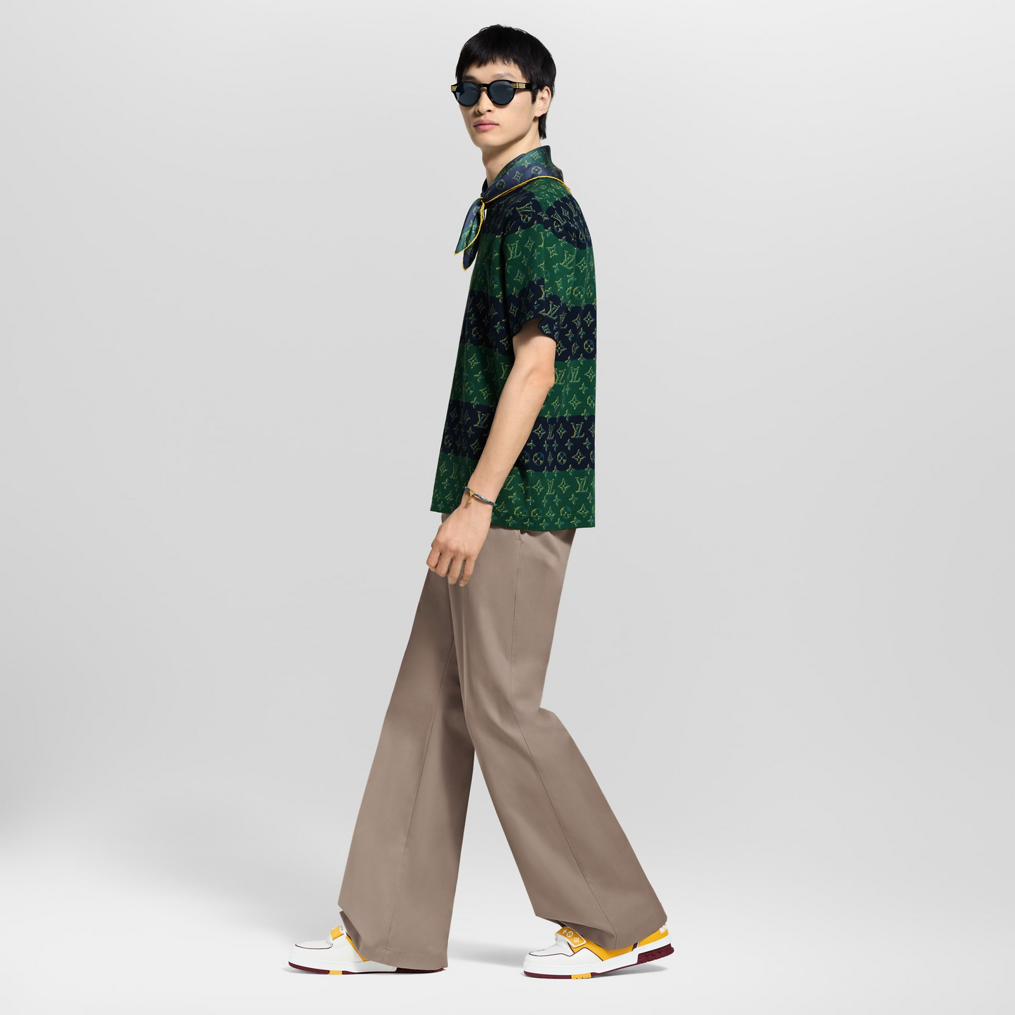 Louis Vuitton LV Trainer Yellow Velcro Strap Sneaker