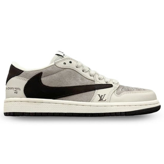 Louis Vuitton x Nike Air Jordan 1 Low “Shadow Grey Suede” (Custom)