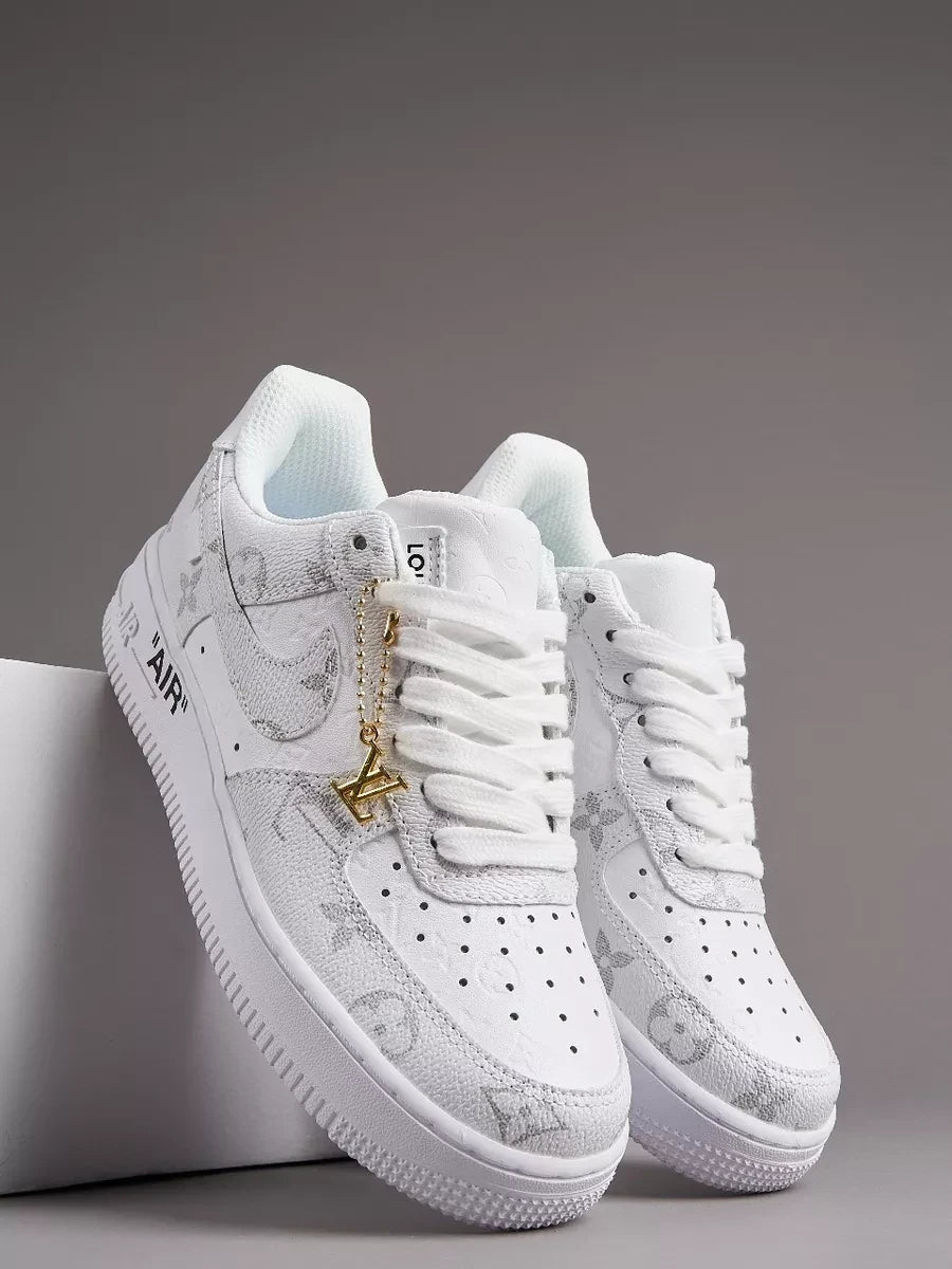 Louis Vuitton x Nike Air Force 1 Frost White Luxe Edition (Custom)