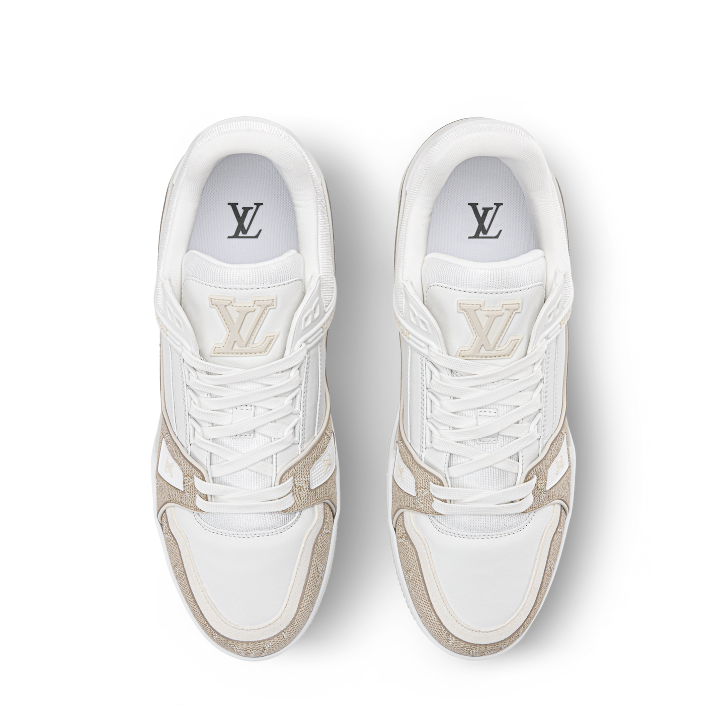 Louis Vuitton LV Trainer Beige Monogram Leather Sneaker