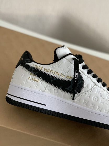 Louis Vuitton x Nike Air Force 1 Low 'White Black'