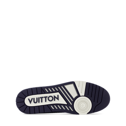 Louis Vuitton LV Trainer Indigo Blue Denim Sneakers with Swarovski™ Pearls