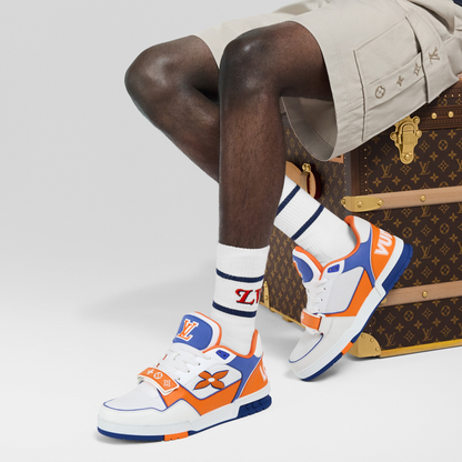 Louis Vuitton LV Trainer Orange Velcro Strap Sneaker