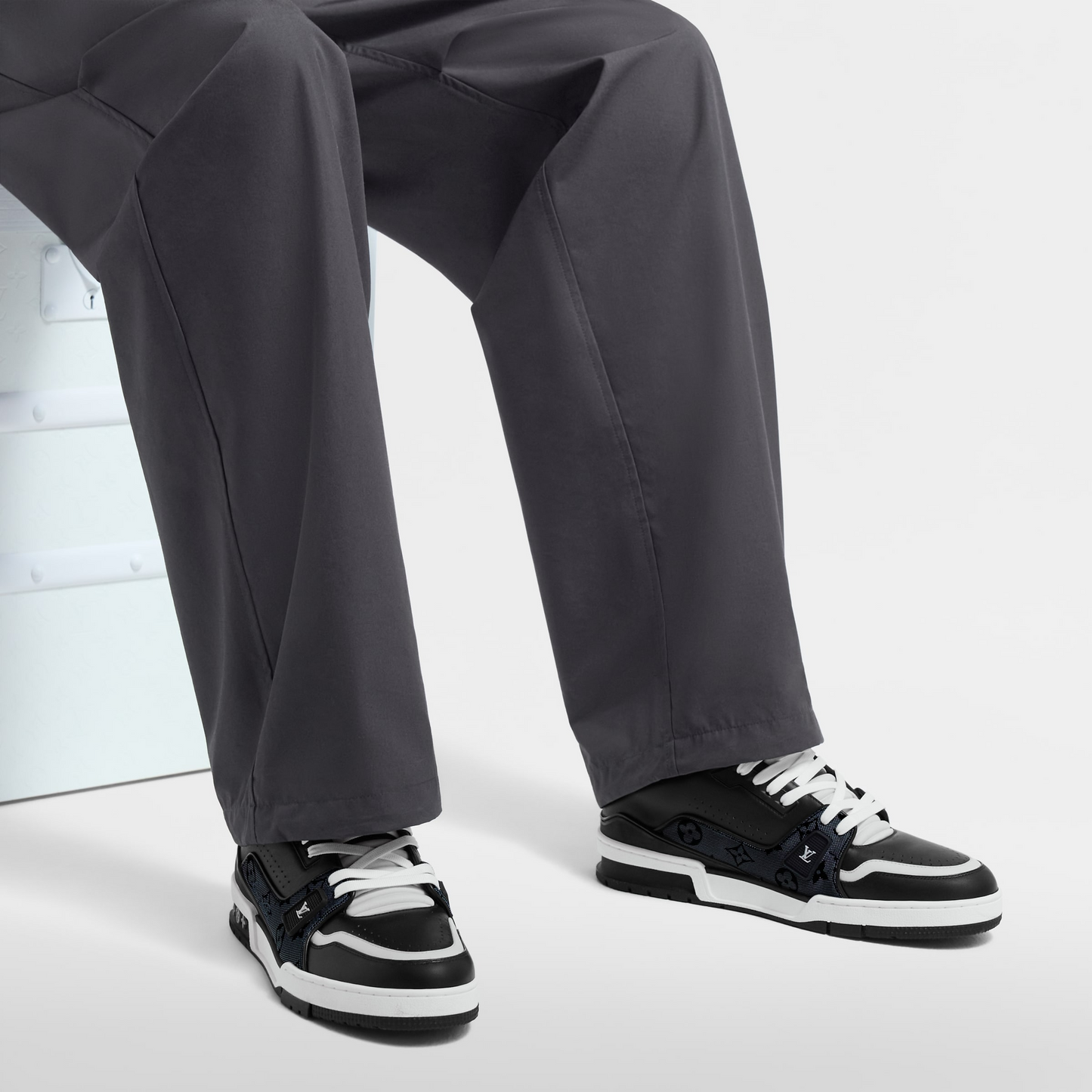 Louis Vuitton LV Trainer Black Monogram Leather Sneaker