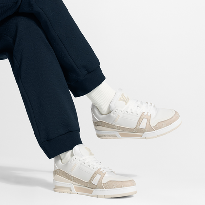Louis Vuitton LV Trainer Beige Monogram Leather Sneaker