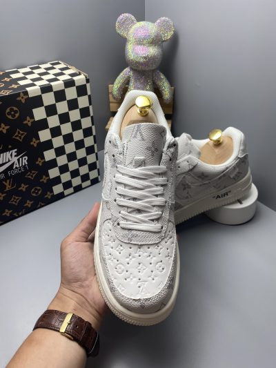 Louis Vuitton x Nike Air Force 1 Frost White Luxe Edition (Custom)