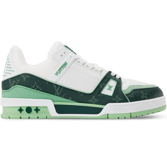 Louis Vuitton LV Trainer Green Monogram Leather Sneaker