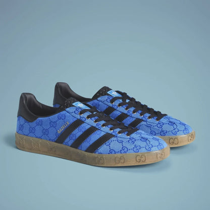 Adidas x Gucci Gazelle 'Blue GG Monogram'