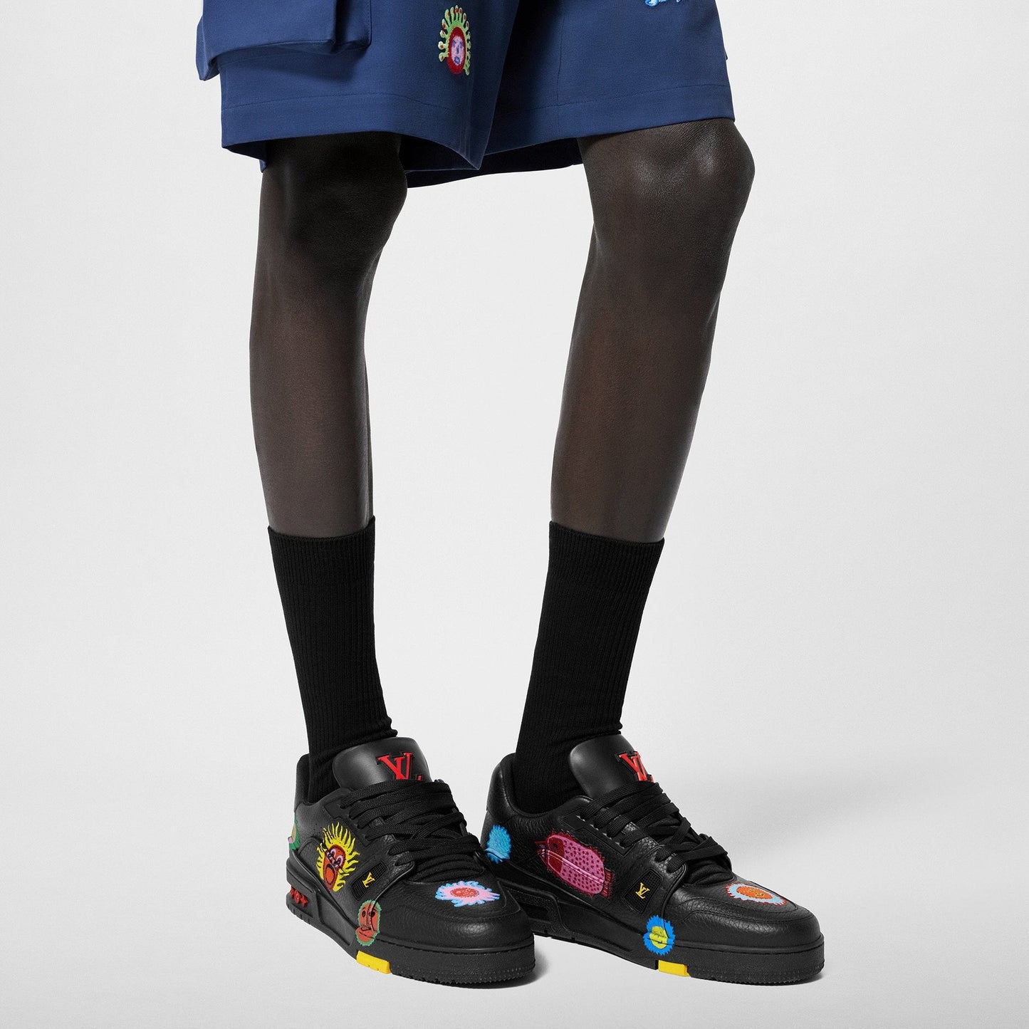 Louis Vuitton LV Trainer Sneaker x Yayoi Kusama 'Black Print'