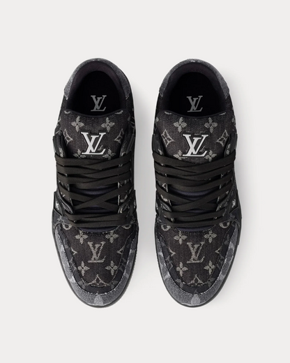 Louis Vuitton LV Trainer Sneaker Black Denim Monogram